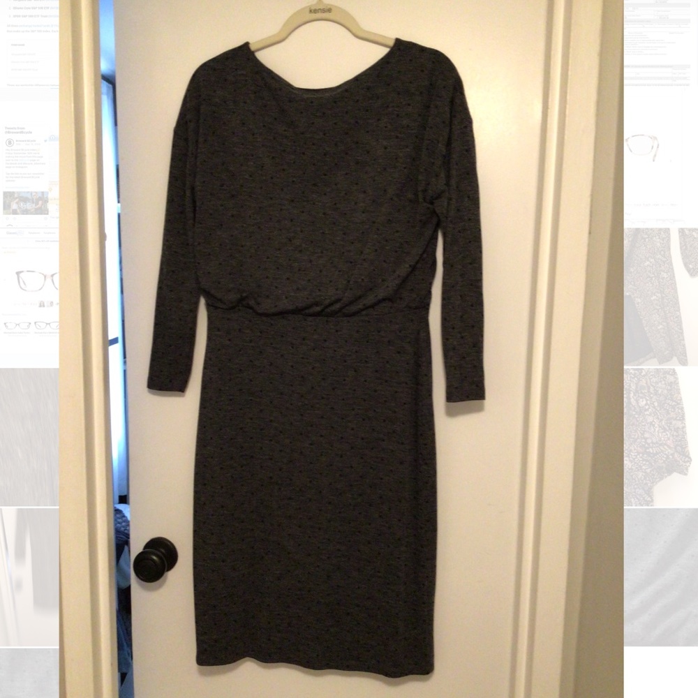 Ann Taylor Dress MIDI Soft Size 4 polka dots